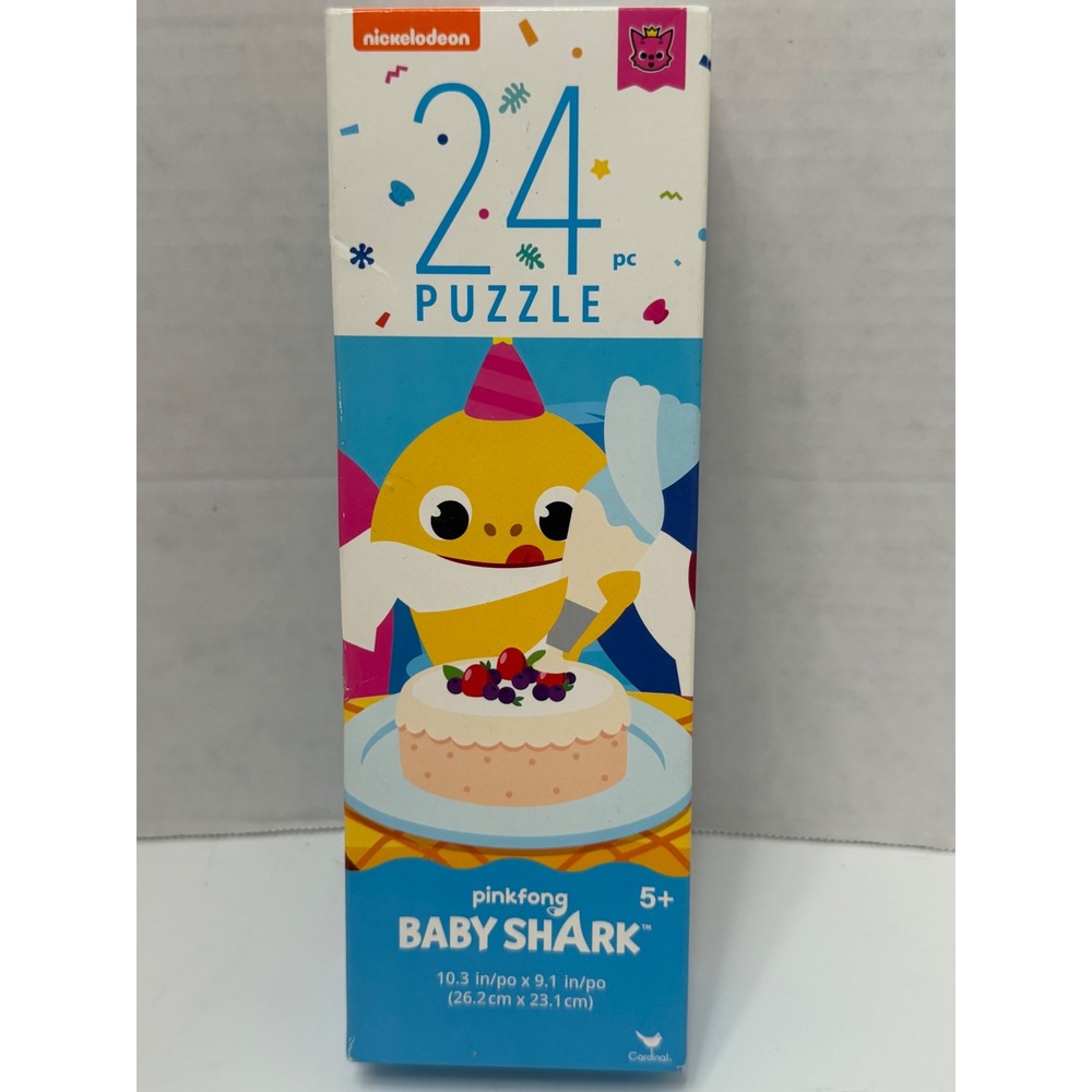 Pinkfong Baby Shark 24 Piece Jigsaw Puzzle Cardinal Nickelodeon Birthday Cake